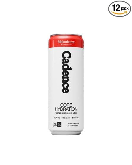 Cadence Electrolyte Drink Cans Melonberry - Case (355ml x 12) - US | Science-Backed Hydration | Zero Sugar Zero Caffeine | Sodium Potassium &amp Magnesium for Performance &amp Recovery