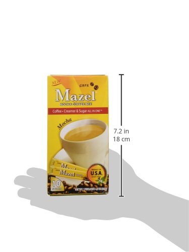Mazel Café Mocha Coffee Mix Singles (10 Packets each) FOUR BOXES