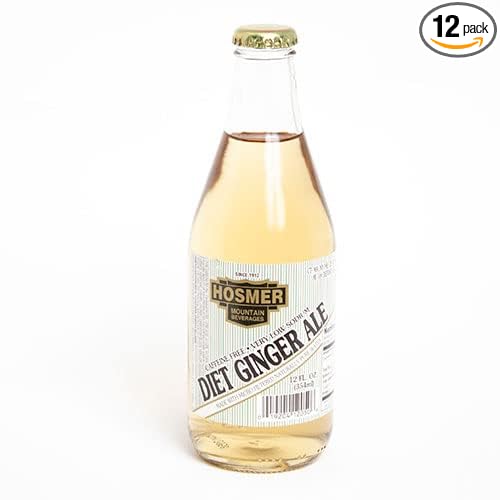 Hosmer Mountain DIET Ginger Ale- 12 oz (12 Glass Bottles) 12 Pack