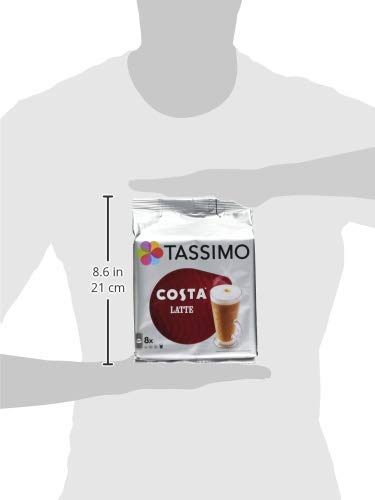 TASSIMO Costa Latte 16 discs 8 servings (Pack of 5 Total 80 discs 40 servings)