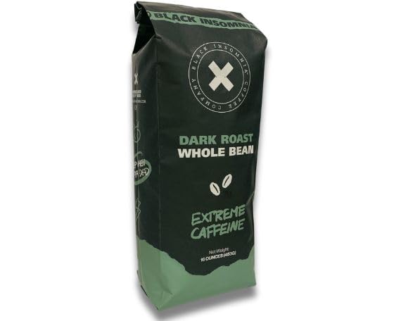Black Insomnia Coffee - Extreme Caffeine - The Strongest Highly Caffeinated Coffee in the World - 1lb (Variety Pack - Whole Bean 2 Pounds)