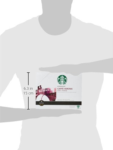 Starbucks Coffee Caffe Verona Dark K Cup Portion Pack for Keurig Brewers 24 Count