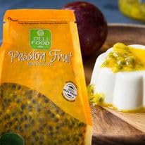 Passion Fruit Pulp with seed No Added Sugar Authentic Flavor Maracuya Real fruit for Juices Cocktails Desserts Refreshing Drinks Sauces and Nutrient Rich Smoothies with tropical fruit (pack of