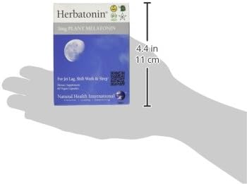 Herbatonin® 3mg - The First Phyto-Melatonin (Natural Plant Melatonin) for Sleep Cycle Body Clock and Circadian Rhythm Support for Jet Lag Shift Work and Sleeplessness 60 Vegan Capsules