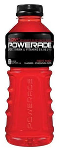 POWERADE Electrolyte Enhanced Sports Drinks w/ Vitamins Fruit Punch 20 Fl Oz Bottles (24)