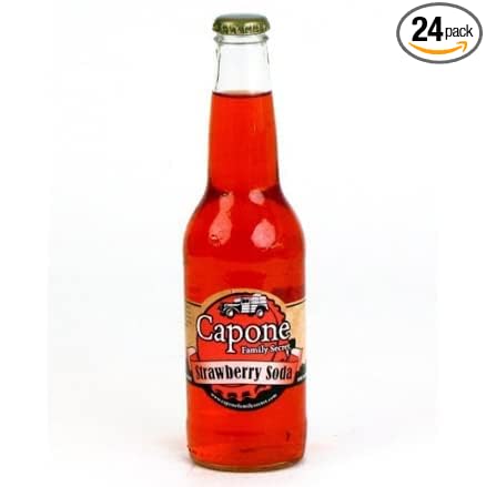 Capone Strawberry Soda - 12 oz (12 Glass Bottles) 24 Pack SKU