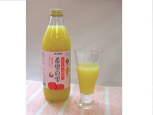Kibou no Shizuku - Droplets of Hope Premium Aomori Apple Juice 100% Pure Variety Blend No Preservatives Monde Selection Gold Medal Winner - 1000ml (33.8 fl oz)　(pack of 2 bottles)