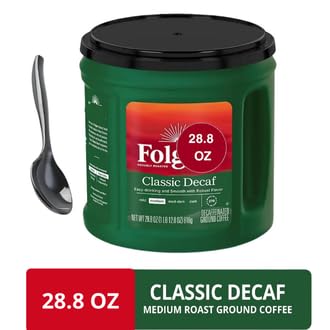 Classic Decaf Ground Coffee With Spoon 28.8 oz Pack of 1 Decaffeinated Coffee