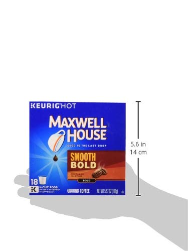 MAXWELL HOUSE Smooth Bold K-CUP Pods Coffee 18 Count