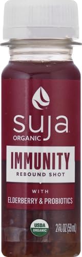Organic Elderberry Immunity Shots with Turmeric &amp Ginger – 20-Pack | Cold-Pressed Functional Shots for Immune Support Live Probiotics Plant-Based Gluten-Free (2 Fl Oz)