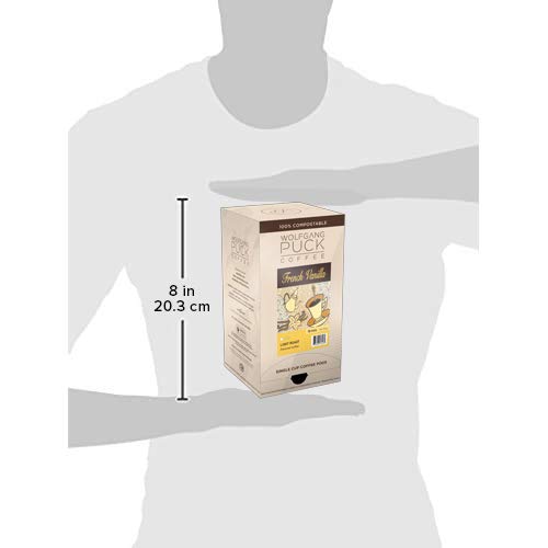 Wolfgang Puck Coffee French Vanilla 9.5 Gram soft Pods 18 Count (Pack of 3)
