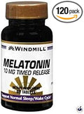 Windmill Melatonin 10 mg Timed Release Tablets 60 TB - Buy Packs and SAVE (Pack of 3)