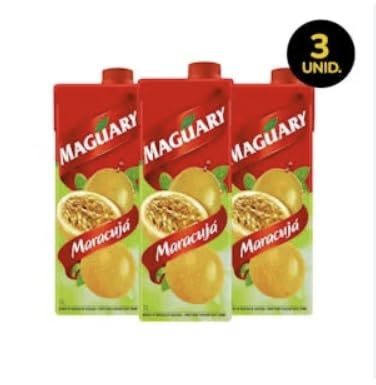 Suco Nectar de Maracujá Brasileiro Maguary 1 L - Pack of 3x1 L - Brazilian Passion Fruit Juice