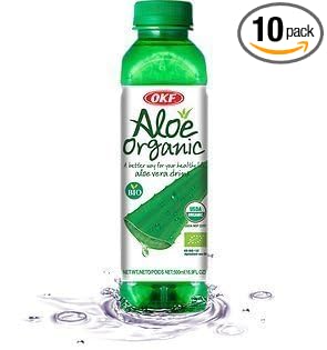 OKF Aloe Vera Drink in 16.9 Ounce Bottles Healthy Edition (Organic 10)