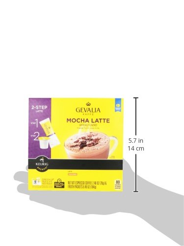 Gevalia Mocha Latte K-CUP Pods and Froth Packets 9 count (Pack of 6)