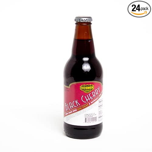 Hosmer Mountain Black Cherry Soda - 12 oz (12 Glass Bottles) 24 Pack