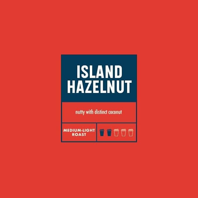 Boyd's Island Hazelnut Ground Coffee 5/2.5oz Pre-Portioned Packets - 12.5oz Total - Nutty with Distinct Coconut