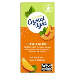 Crystal Light On The Go Peach Mango Green Tea 10 Ct (Pack of 6)