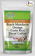 Peach Mandarin Orange Costa Rica Decaf Coffee (Gourmet Naturally Flavored Whole Coffee Beans) (8 oz ZIN: 565610) - 2 Pack