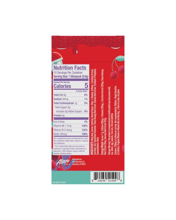 Alani Energy Drinks Mix Variety Pack (Pack of 10) | Cherry Slush Flavor | Sugar-Free Low-Calorie Energy Boost Drink | Product delivered exactly as depicted in the images