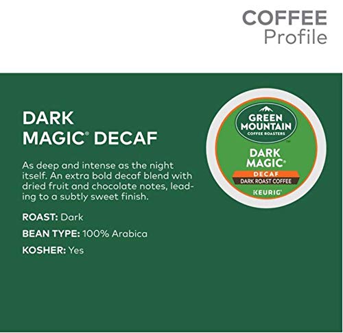 Green Mountain Dark Magic DECAF Extra Bold for Keurig Brewers 24 K-Cups (4 Pack)