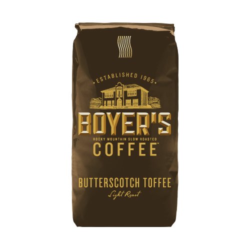 Boyer's Coffee Butterscotch Toffee Whole Bean Light Roast 2.5 Lbs Bags