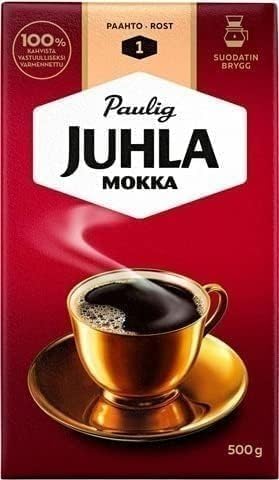 Paulig Coffee 4 packs 2kg 70oz Many kind set Fine Grind - Premium Filter Blend Ground Coffee - Bag Finnish Coffee - SOPOSOPO Box - Juhla Mokka