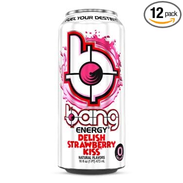 WESTERNMBY Bang Energy Cans 16 Fl Oz 12 Pack (Delish Strawberry)