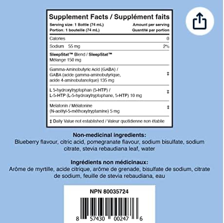 Dream Water Sleep Aid Supplement Drink Melatonin 5mg GABA 5-HTP 2.5 oz Sleep Water Snoozeberry + Immunity Sleepy Citrus 24-Pack
