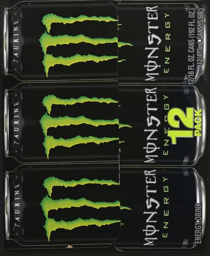 Monster Energy Drink Green Original 16 Ounce (Pack of 12)