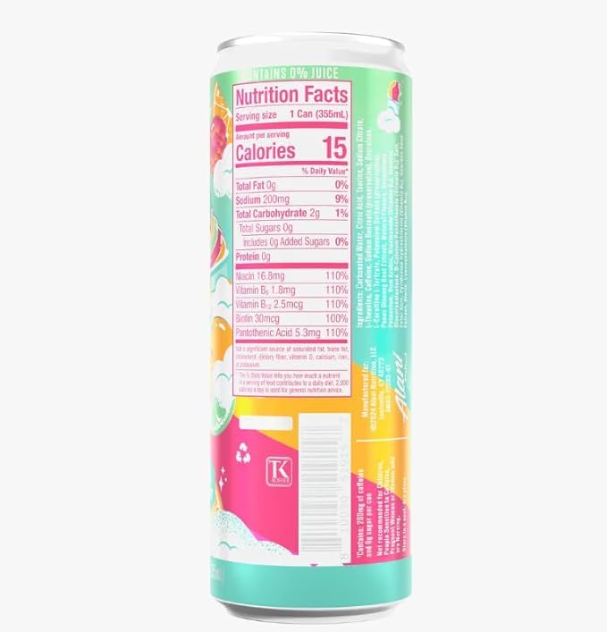 New Alani Energy Drinks Winter Wonderland Sherbet Swirl Blue Slush Variety Pack Sugar-Free Low-CalorieEnergy Boost Drink 12 fl oz (Pack of 6)
