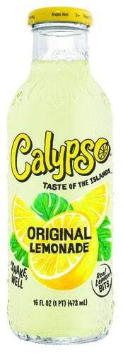 Calypso Lemonade Original Lemonade Made with Real Fruit 16 Fl Oz Glass Bottles (Pack of 6)