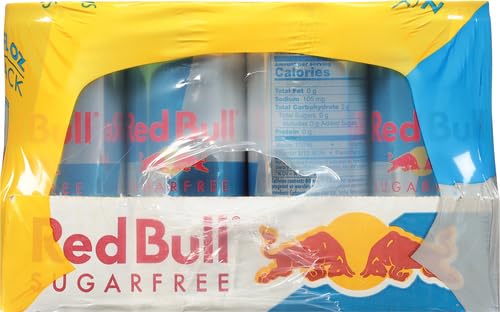 Red Bull Sugar Free Energy Drink 8.4 Fl Oz 24 Cans (Pack of 2)