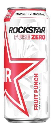 Rockstar Pure Zero Energy Drink Variety- Silver Ice Pure Zero Punched#TMGS Watermelon - 16fl.oz. (Pack of 16)