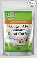 Ginger Ale Sumatra Decaf Coffee (Gourmet Naturally Flavored Whole Coffee Beans) (8 oz ZIN: 551927) - 2 Pack