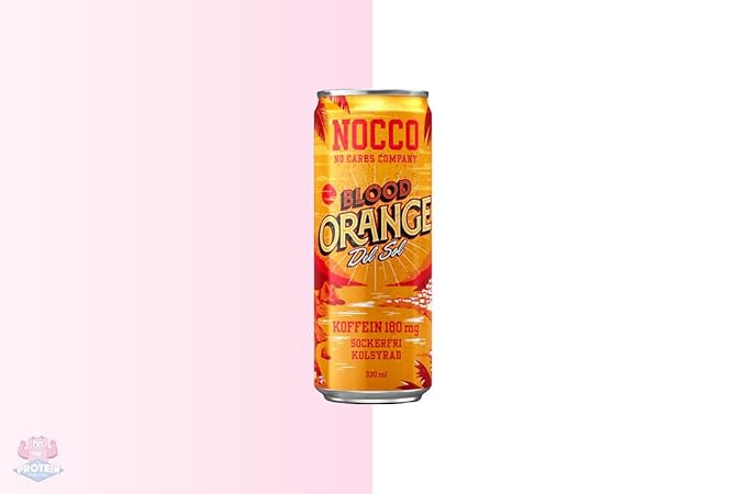 6 doses | NOCCO BCAA DRINK | Blood Orange 330 ml | BCAA | 105 mg Caffeine | Energy Drink | Buxtrade