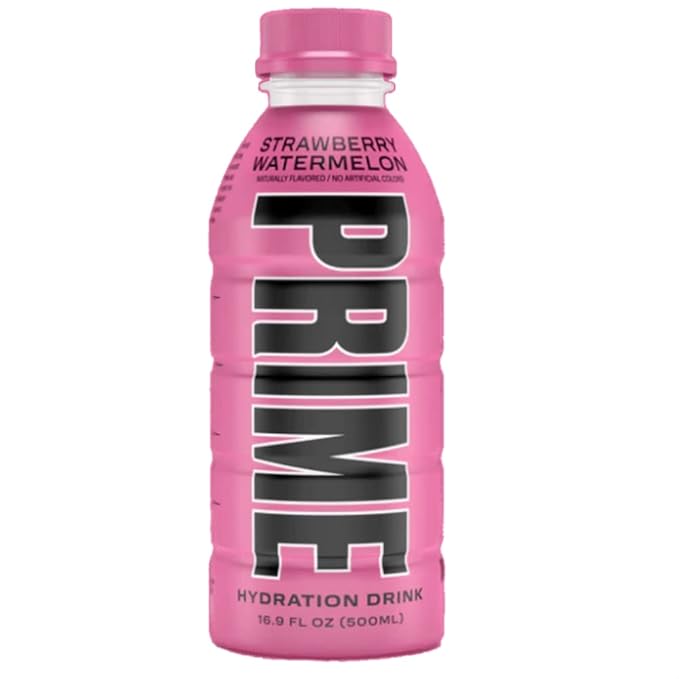 Prime Hydration Sports Drink Variety Bundle - Lemon Lime Tropical Punch Blue Raspberry Strawberry Melon &amp Ice Pop (Pack of 5) - 16.9 Fl Oz By CentaCure and Free Sticker!