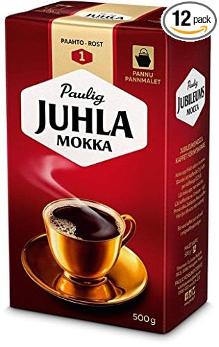 Paulig Juhla Mokka coarse ground Coffee 12 Packs of 500g
