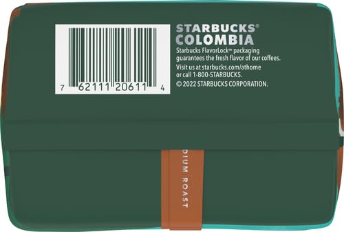 Starbucks Ground Coffee—Medium Roast Coffee—Colombia—100% Arabica—1 bag (12 oz) (Pack of 2)