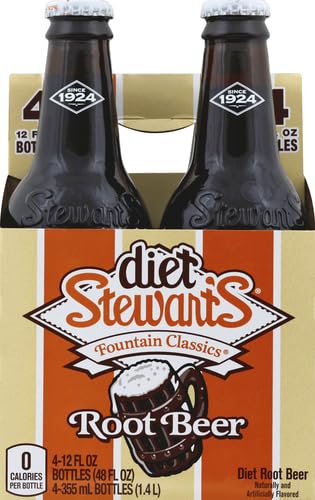 Stewart Sodas Diet Root Beer 4pk 12 oz