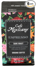 Cafe Mexicano Coffee Ground Espresso Dark 12 oz (Pack of 6)