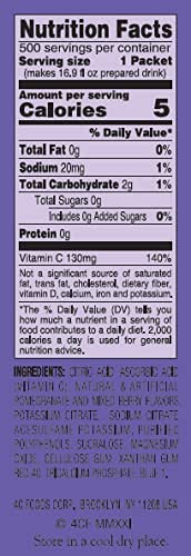 4C Powder Drink Stix Wildberry Pomegranate 500 Count Bulk Buy Singles Stix On the Go Refreshing Water Flavorings Value Pack