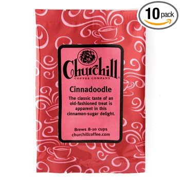Churchill Coffee Cinnadoodle 10 Portioned Packs -1.5 oz each - Ground - Flavored Coffee