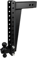 BulletProof Hitches - 3.0 Adjustable Heavy Duty Trailer Hitch (22000 lb. Rating) - 20 Drop/Rise Trailer Hitch with 2 &amp 2-5/16 Dual Ball - Powder Coat Solid Steel Corrosion-Resistant