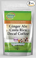 Ginger Ale Costa Rica Decaf Coffee (Gourmet Naturally Flavored Whole Coffee Beans) (8 oz ZIN: 551933) - 2 Pack