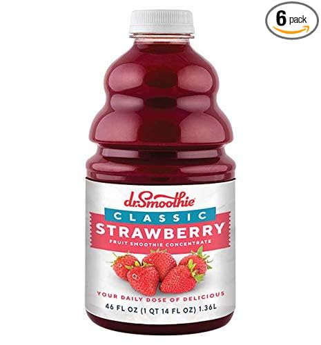 Dr. Smoothie 100% Fruit Smoothie Concentrate Strawberry - 46oz Bottle (Case of 6)