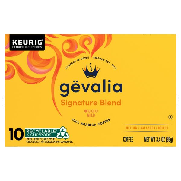 Gevalia Signature Blend Mild Roast K-Cup® Coffee Pods 10 CT (Pack of 6)