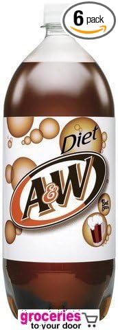 A&ampW Root Beer Diet 2-Liter Bottle (Pack of 6)