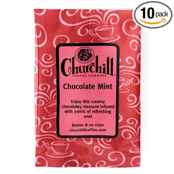 Churchill Coffee Chocolate Mint 10 Portioned Packs -1.5 oz each - Ground - Flavored Coffee