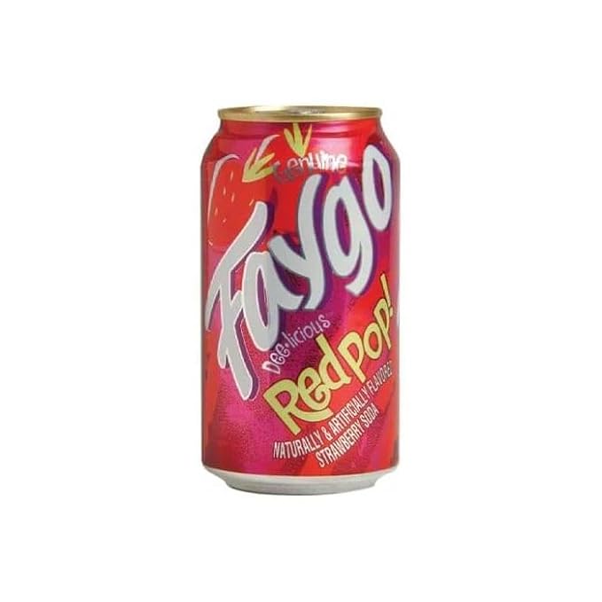 Faygoo Soda Pop 4 flavors Soft Drink 12oz Cans Variety Pack PACK OF 16